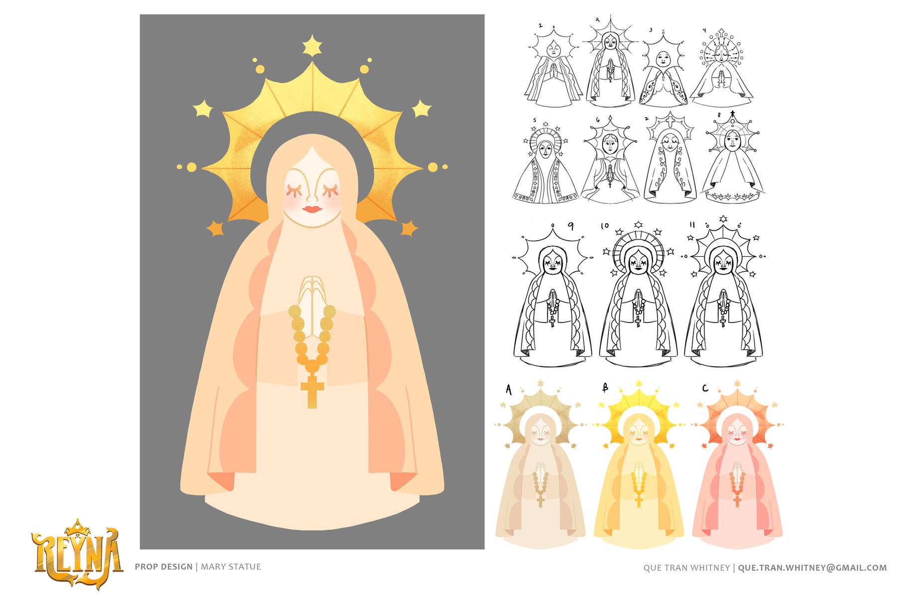 Reyna Mary Statue Prop